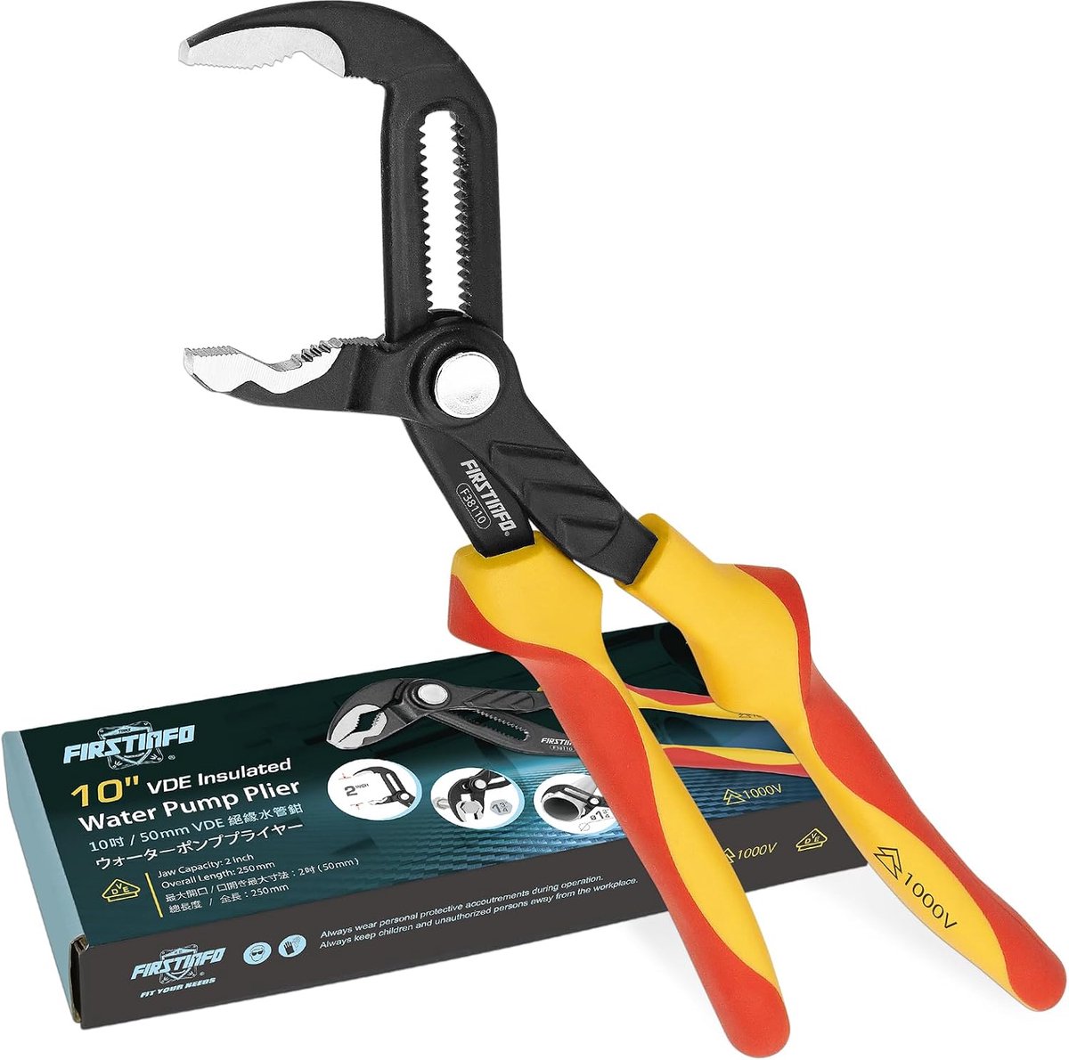 Waterpomptangen 10 inch - VDE geïsoleerd - Duurzaam en veilig - Voor optimaal grip - ShopVlot