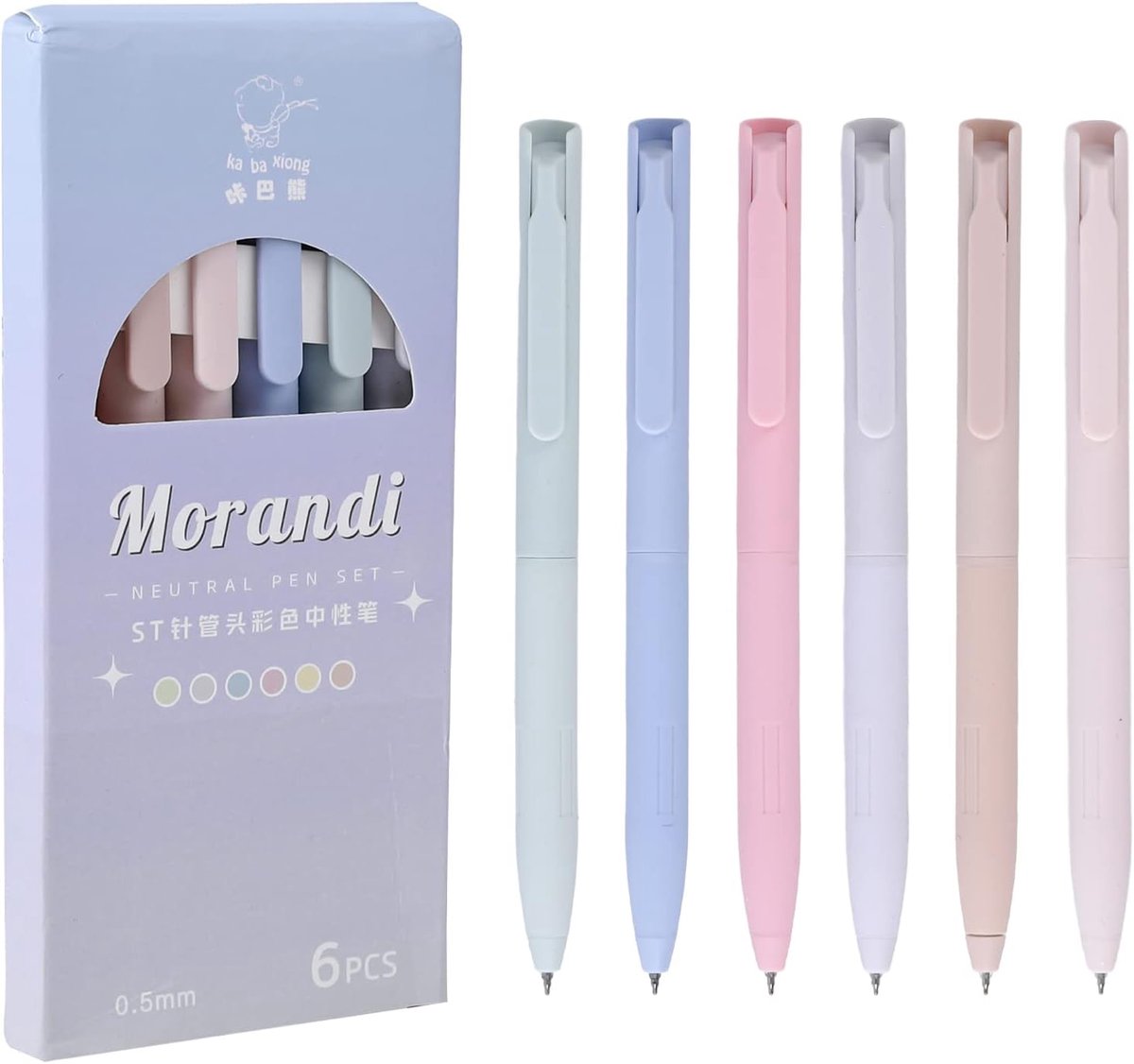 Balpen 0.5mm - 6 kleuren retractabel - snel drogend inkt - perfect voor schrijven en tekenen - ShopVlot