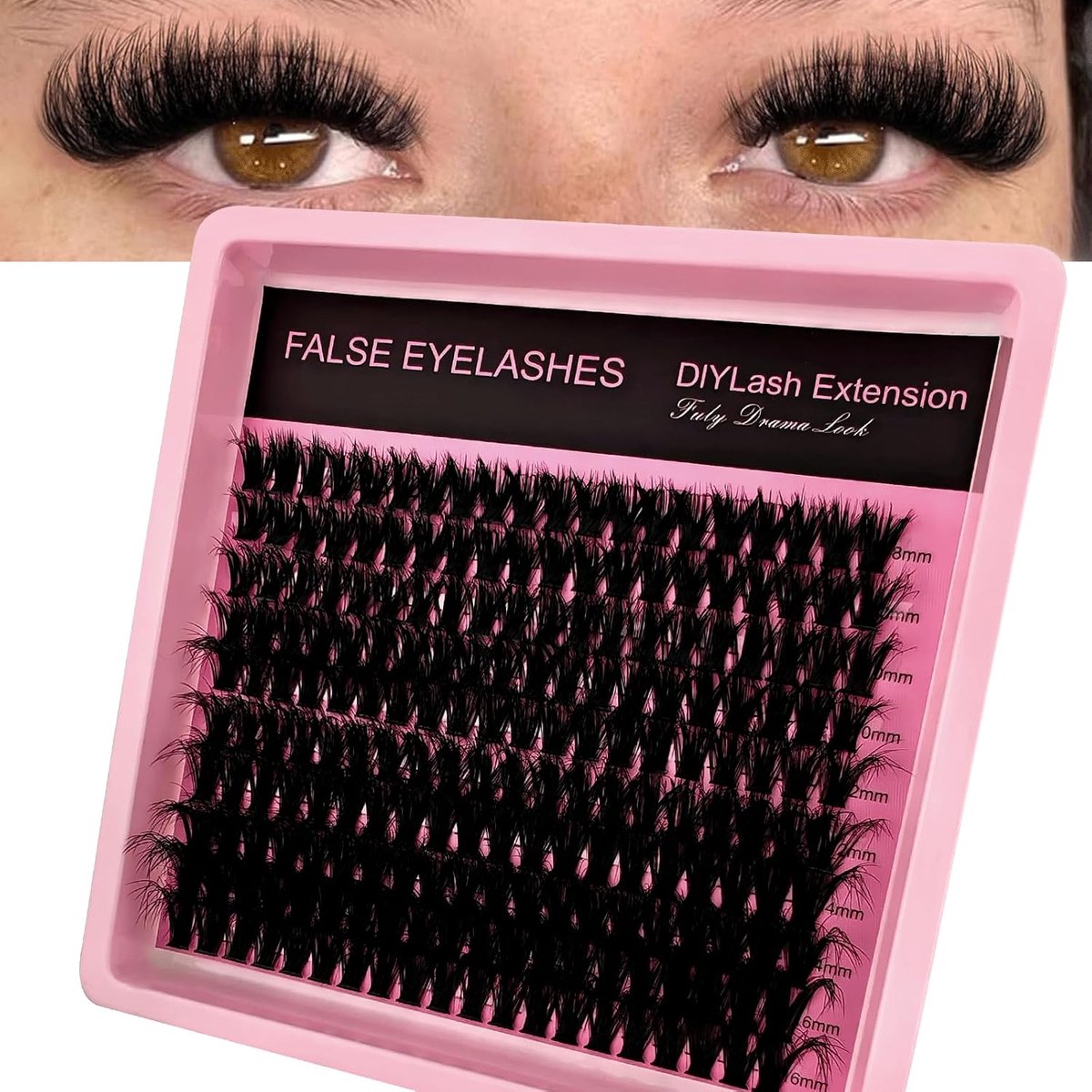 Eyelash Extensions Set 200pcs - Fluffy Cluster Wimpers - Mix van 8-16mm - Ideaal voor DIY Wimperextensions - ShopVlot