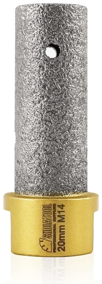 Diamant eindfrezer 20 mm - M14 draad - voor porselein en tegels - gaten vergroten en vormen - ShopVlot