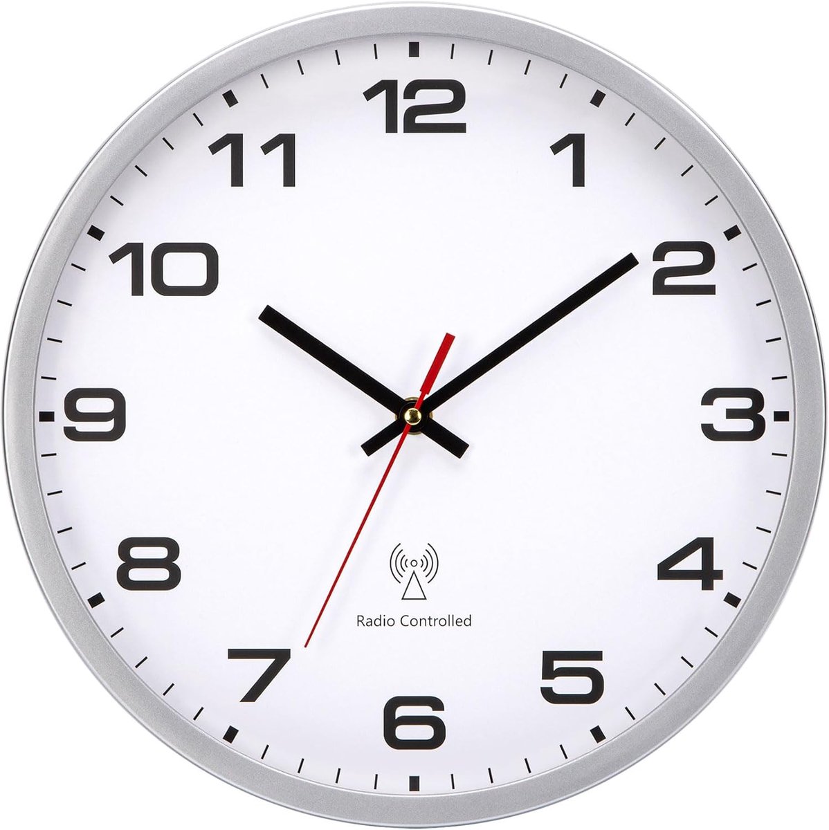 Wandklok - grote witte radio klok - modern en stil - perfect voor woonkamer en keuken - ShopVlot