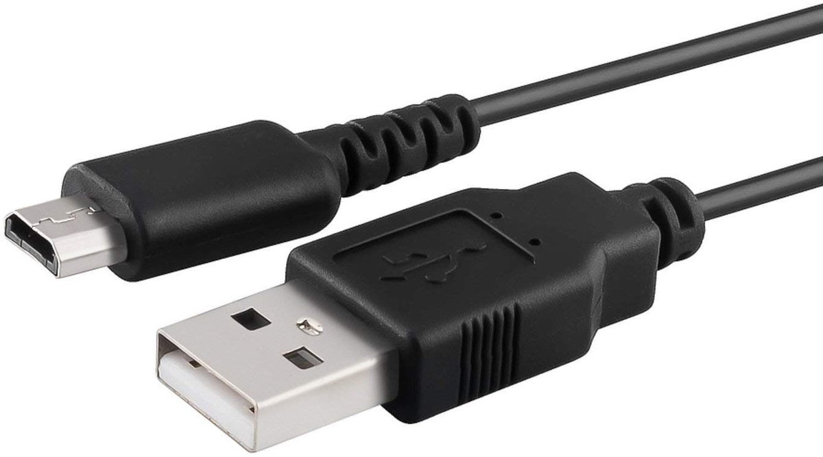 USB Oplaadkabel 1.2m - Geschikt voor DS Lite NDSL - Niet voor DSI/3DS - Gelijktijdig spelen en opladen - ShopVlot