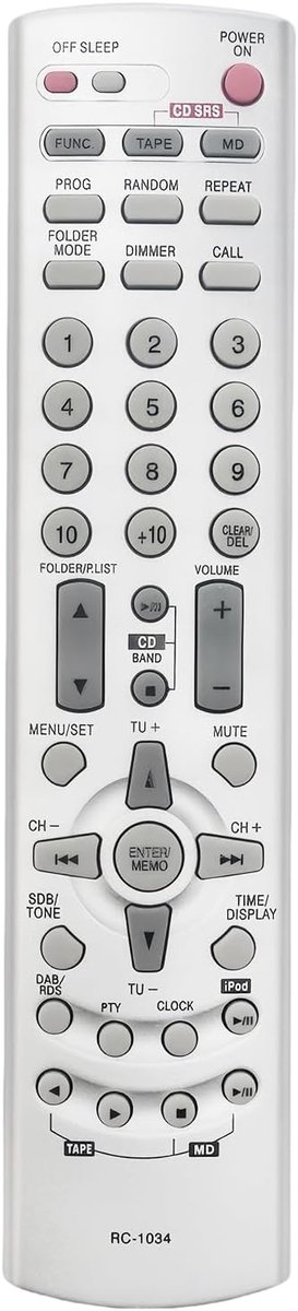 Afstandsbediening RC-1034 - Vervangend model - Geschikt voor Denon AV Receiver - Klaar voor gebruik - ShopVlot
