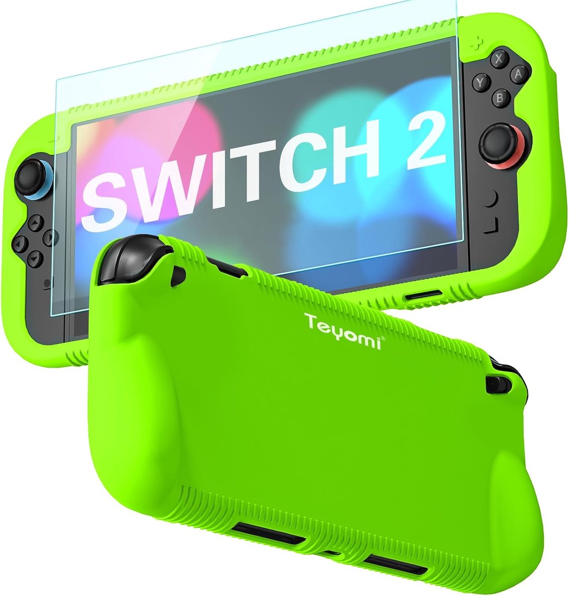 Siliconen hoesje voor Nintendo Switch 2 - groen - ergonomisch ontwerp - optimale bescherming - ShopVlot