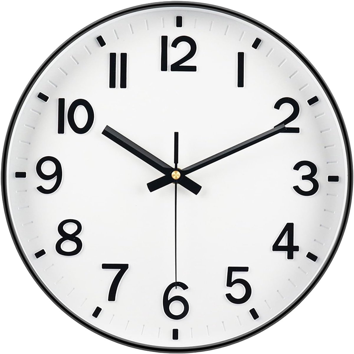 Wandklok 8 Inch - Zwart - Modern en minimalistisch - Perfect voor elke ruimte - ShopVlot