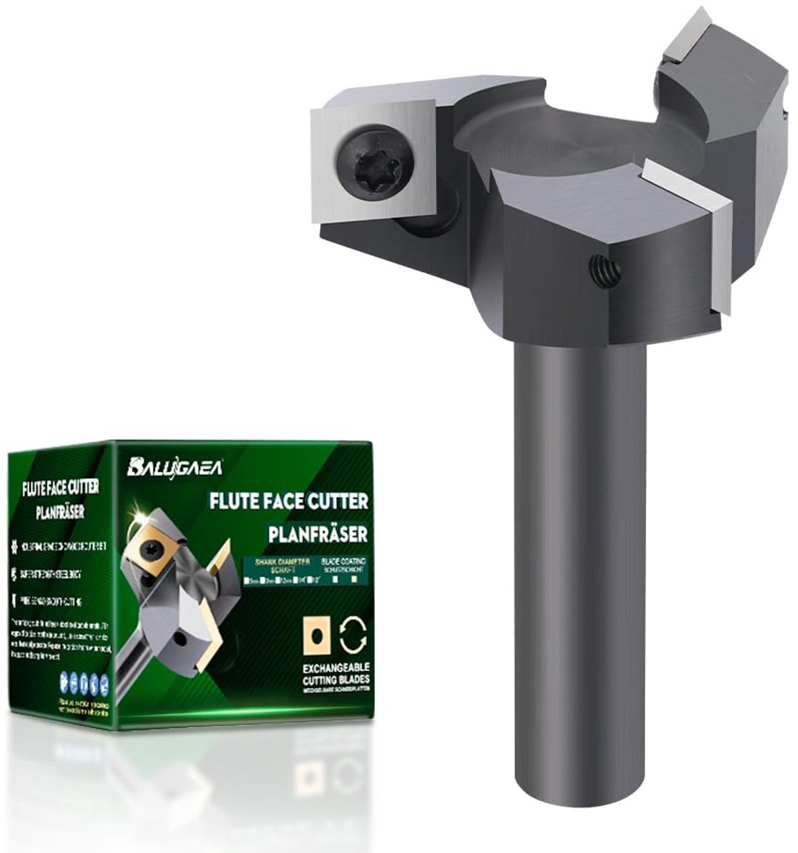 Frezen 12 mm - Plat freeskop met carbide platen - Precisie frezen - Geschikt voor routers en CNC - ShopVlot