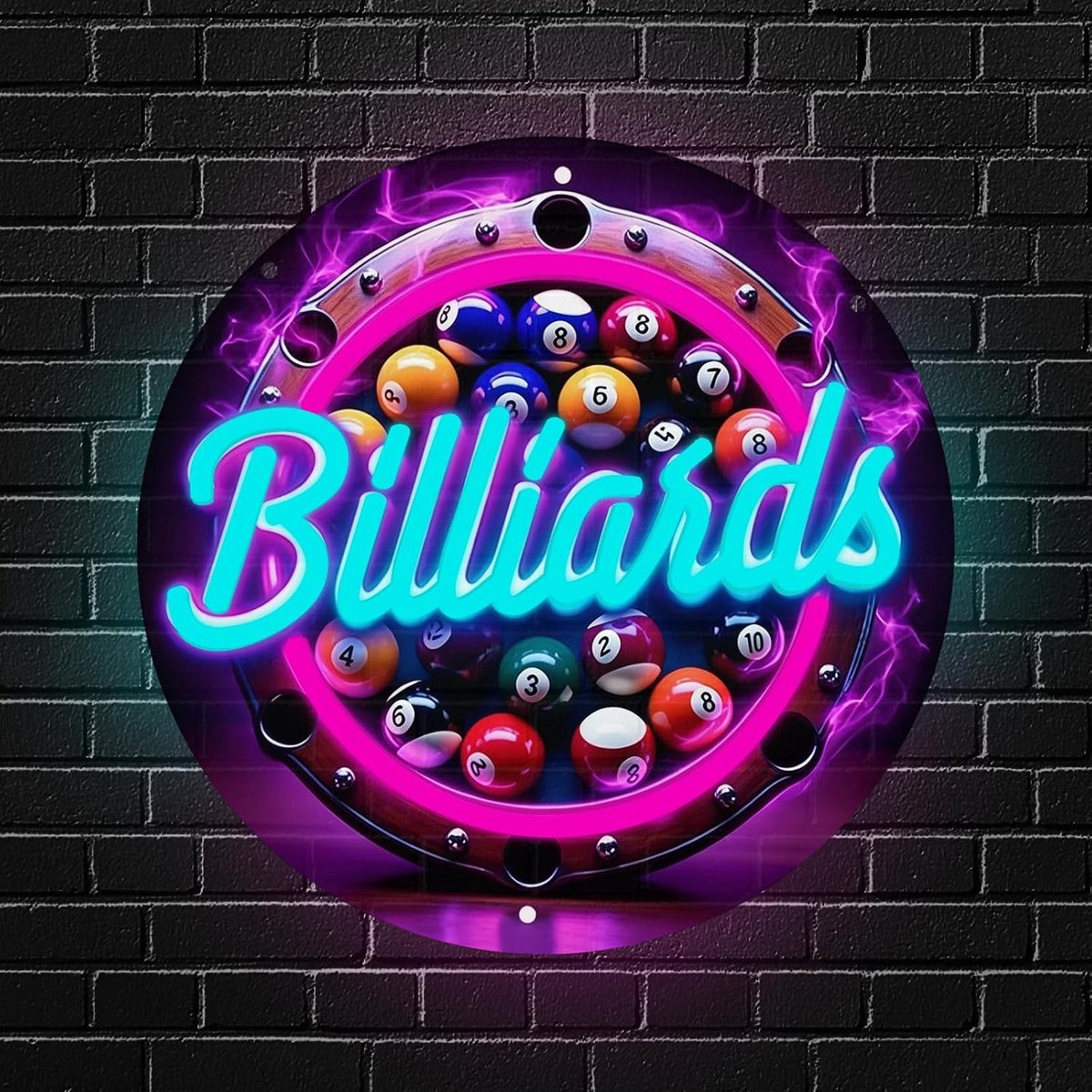 Biljart-neonbord - LED wanddecoratie - unieke sfeer - perfect voor speelkamer - ShopVlot