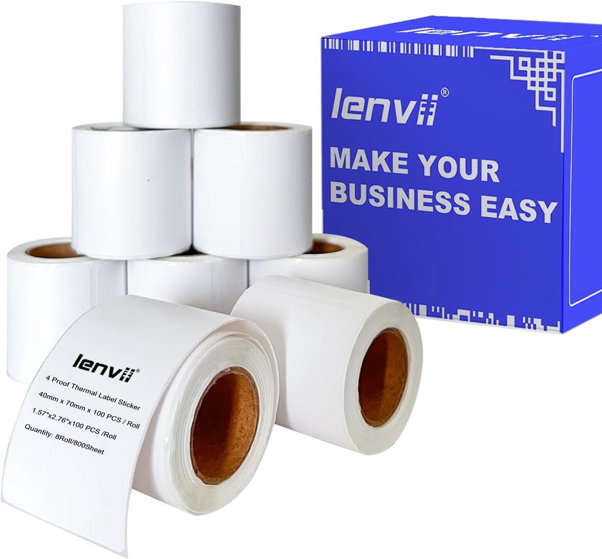 Thermische labelstickers 40x70mm - synthetisch - zelfklevend - ideaal voor verzending - ShopVlot
