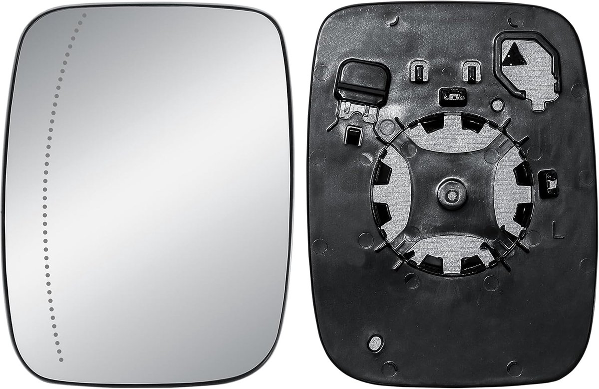 Buitenspiegel vervangglas verwarmd - Met achterplaat - Voor Renault Trafic/Nissan Primastar 2022-2025 - ShopVlot