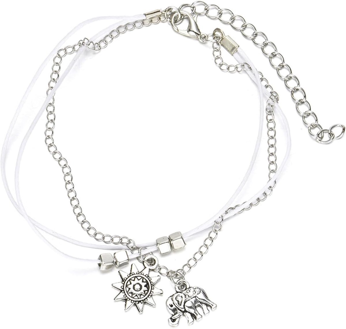 Enkelbandje olifant - zilver - minimalistisch - perfect voor strand - ShopVlot