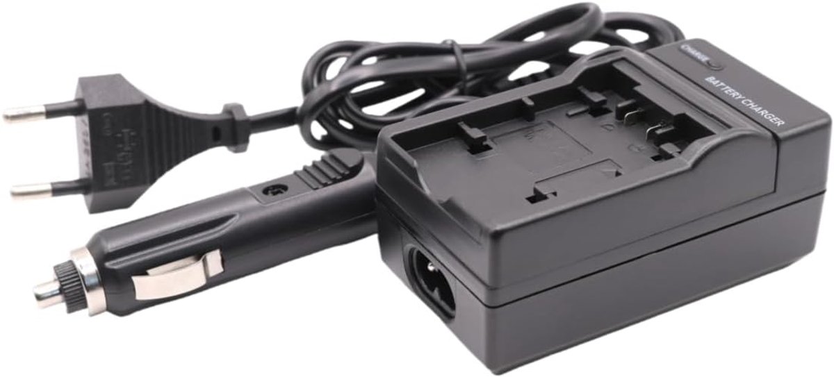 Acculader voor Panasonic VW-VBT190 VW-BT380 - net- en autolader - compatibel met diverse camera's - ShopVlot