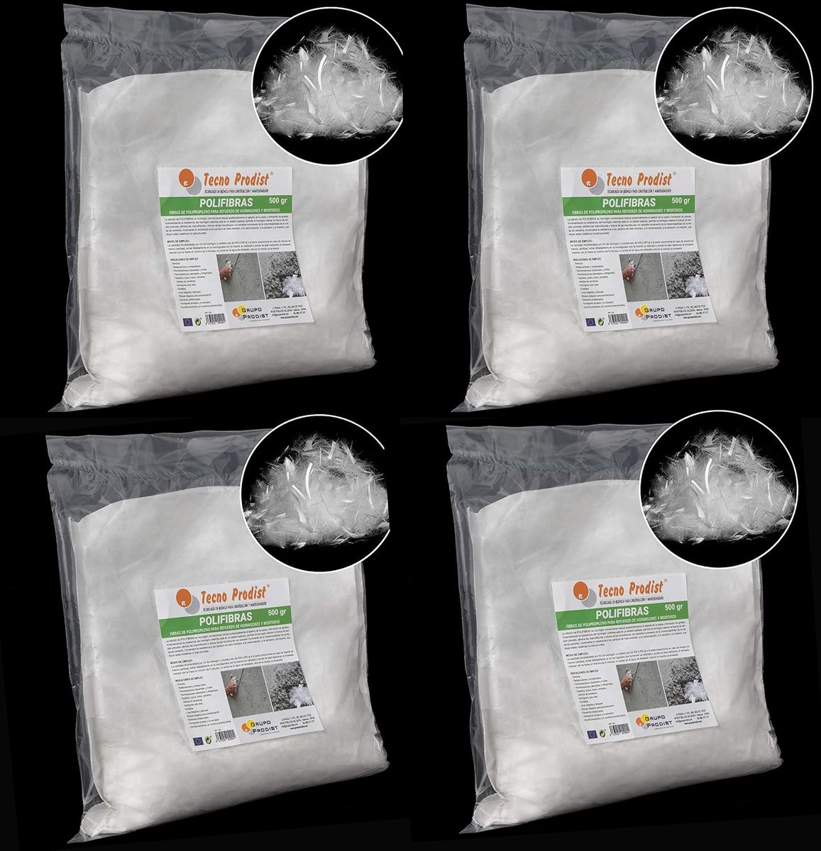Polymeervezels 12 mm - Polypropyleen - Versterking voor beton en mortel - Vermindert scheuren - ShopVlot