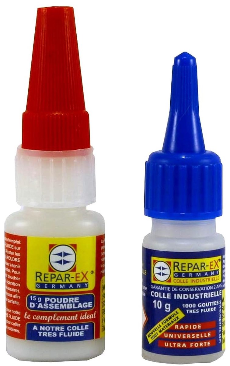 Reparatiekit 10g - Industrieel Lijm & Versterkpoeder 15g - Supersterke Hechting - Voor Hout, Metaal, Kunststof, Glas - ShopVlot