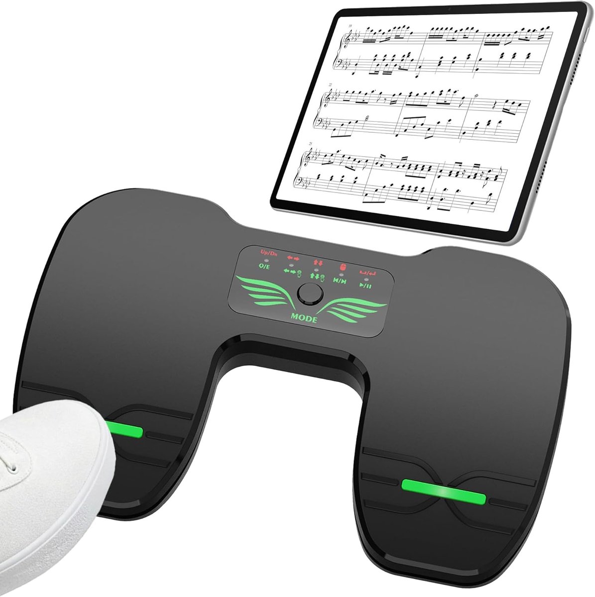 Bluetooth Voetpedaal - Oplaadbare Pagina Draai Controller - Voor Tablets en Smartphones - Handen Vrij Bij Muzieklezen - ShopVlot