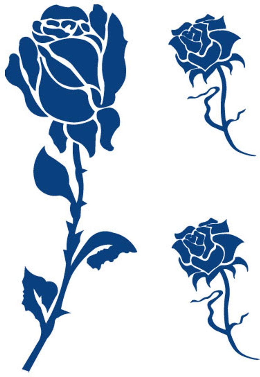 Tijdelijke tattoo Classic Rose Trio 2 weken