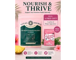 Vitals Vital Source Nutrition Vaginal Gummies for Women Intieme Balans - Voor Vrouwen - Ananas Gummies - Feminine Balans Gummies - Vegan 60 Gummies - 30 Porties
