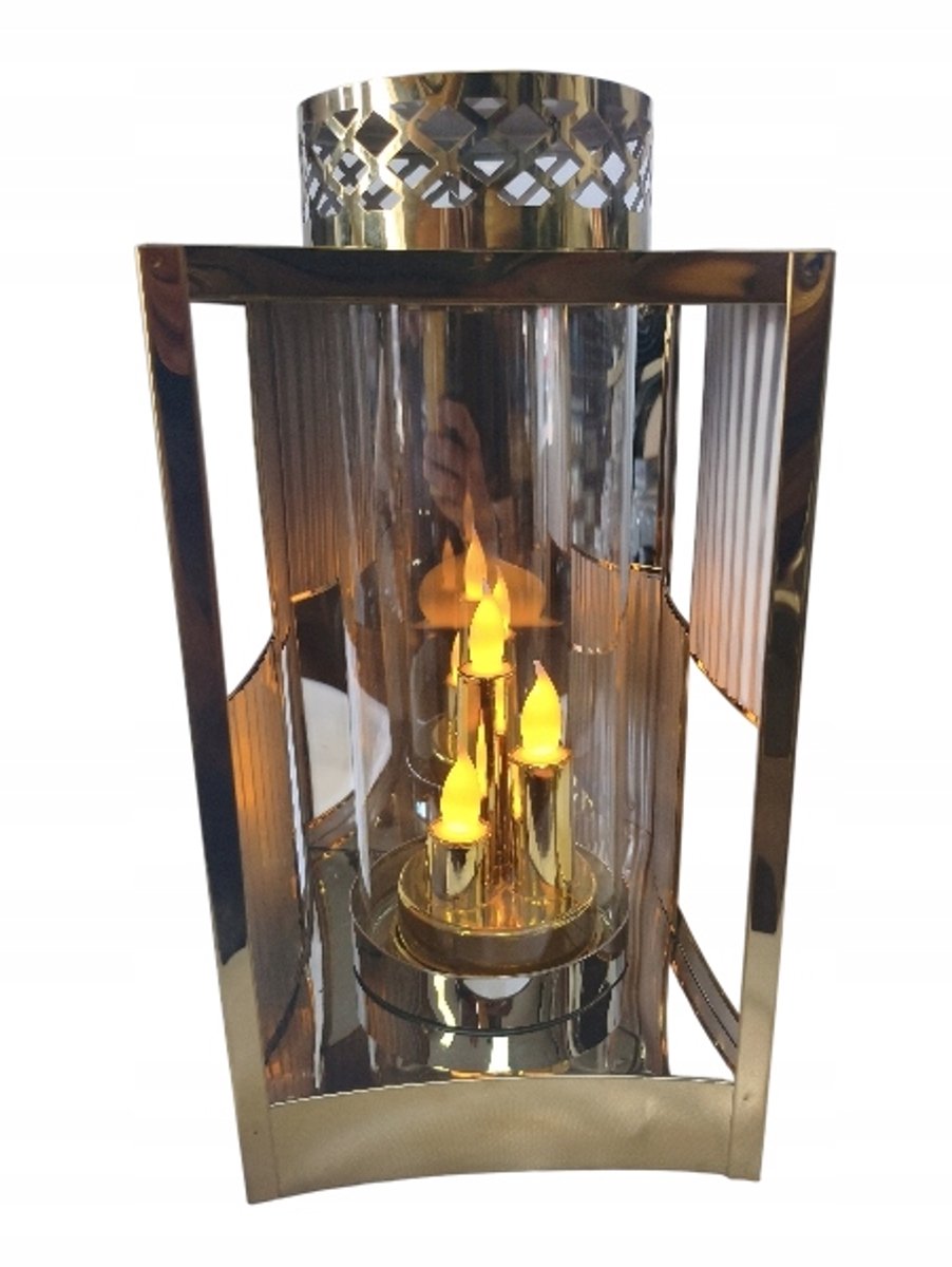 Gouden Glamour Lantaarn Graflicht 32 cm - Stijlvolle decoratie
