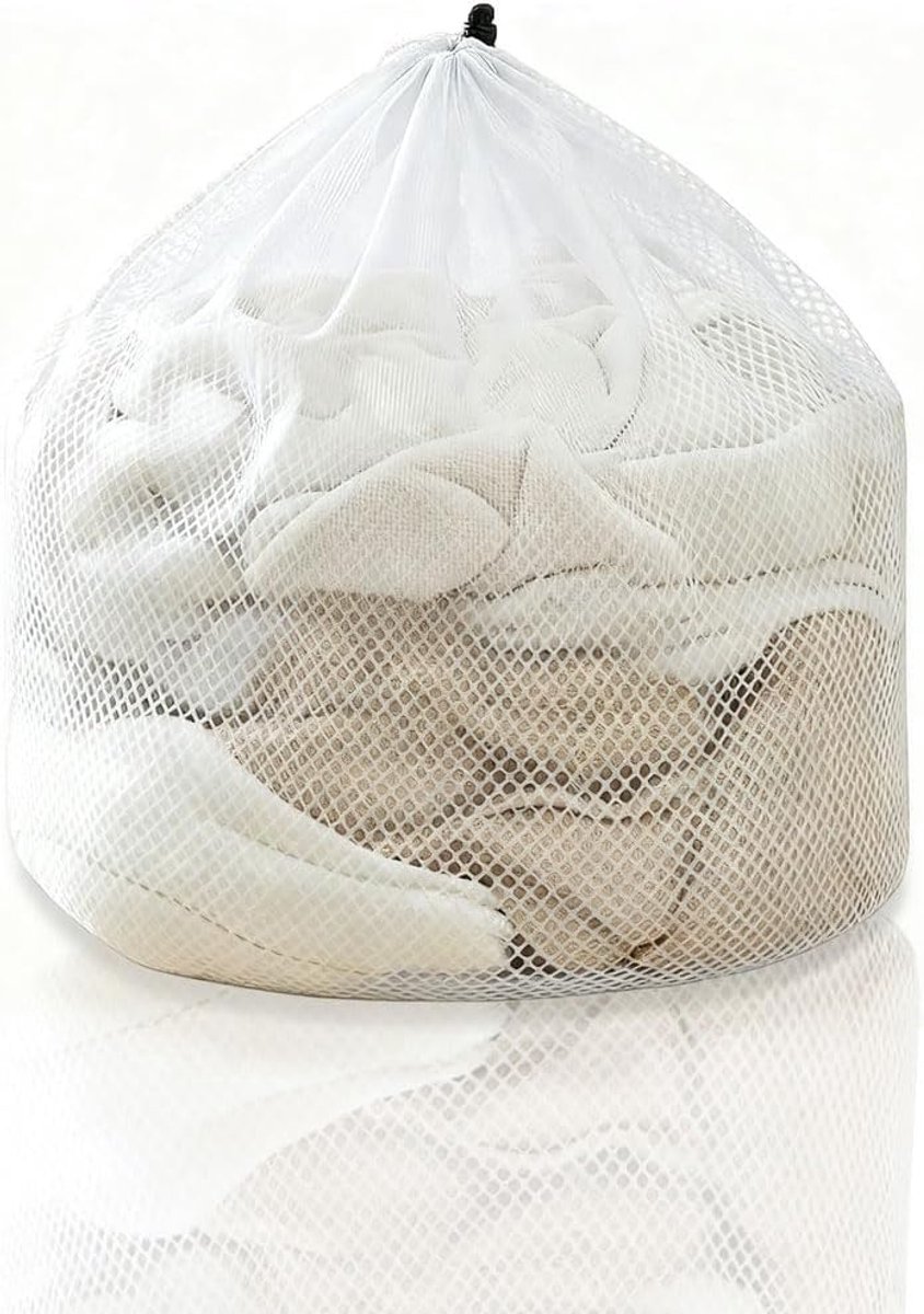 Waszakken 50 × 60 cm - mesh waszak met trekkoord - scheurbestendig - ideaal voor kleding - ShopVlot