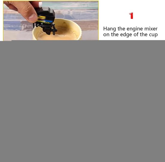 Koffie Roerder - Roerstaafje Mixer - Dranken Mengen - Bodemloze Roerpropeller - 6.5 cm - Zwart — afbeelding 5