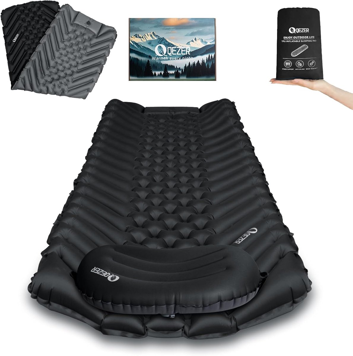 Slaapmat Ultralicht 500g - Inclusief Kussen - Compact en Opvouwbaar - Ideaal voor Backpacking - ShopVlot