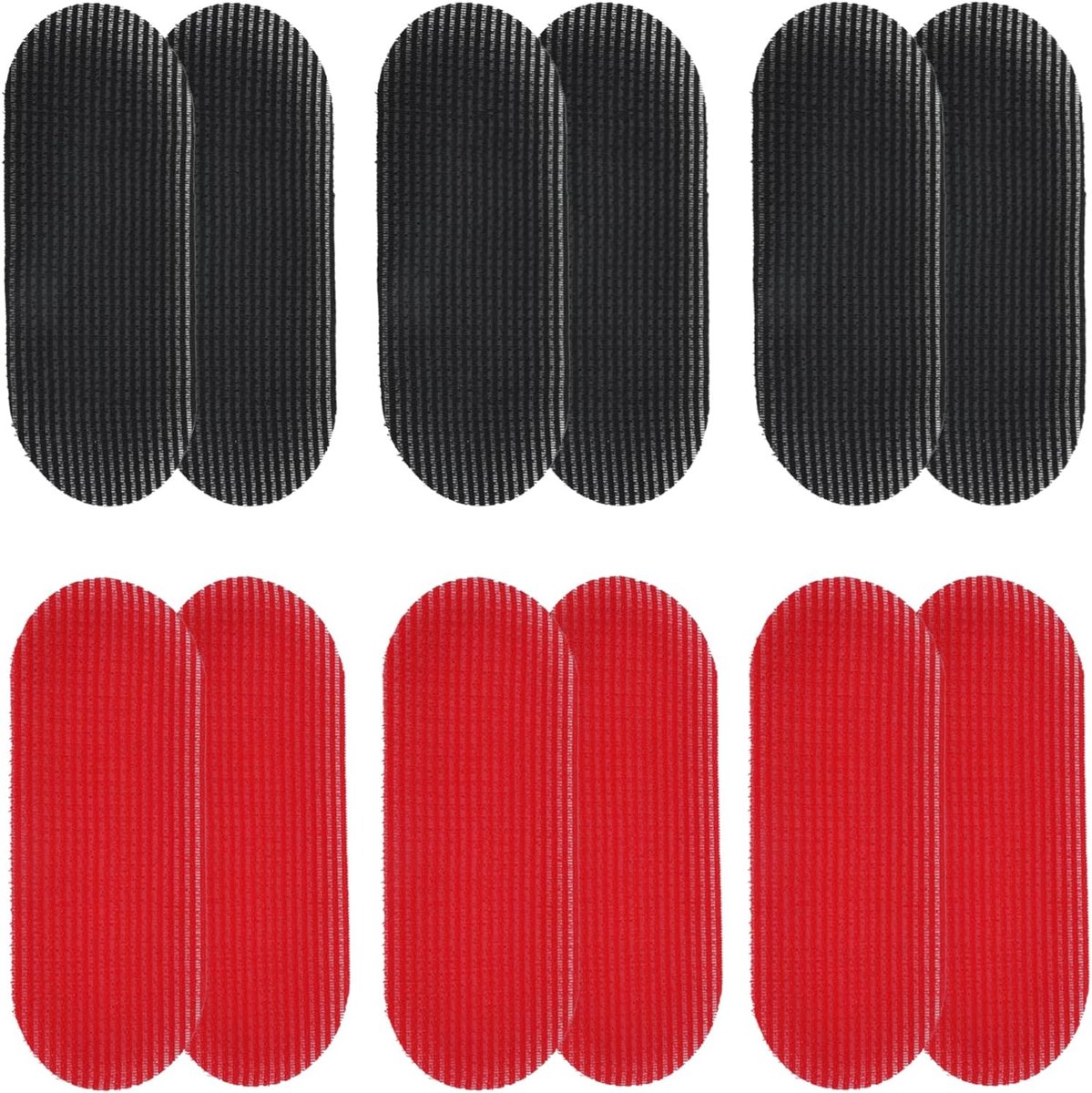 Haarclips voor pony's - 12 stuks - zwart en rood - herbruikbare fixatie voor dagelijks gebruik - ShopVlot