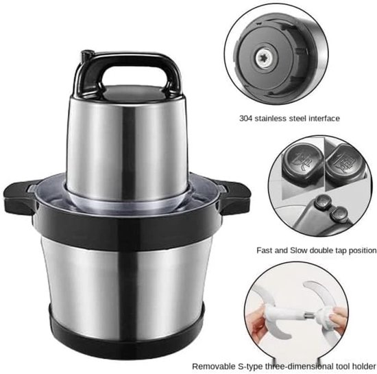 Yam Pounder Keukenmachine - Yam Puree Maker - Voedsel Bereiden - Roestvrijstalen Constructie - Compact Ontwerp - Zilver — afbeelding 2