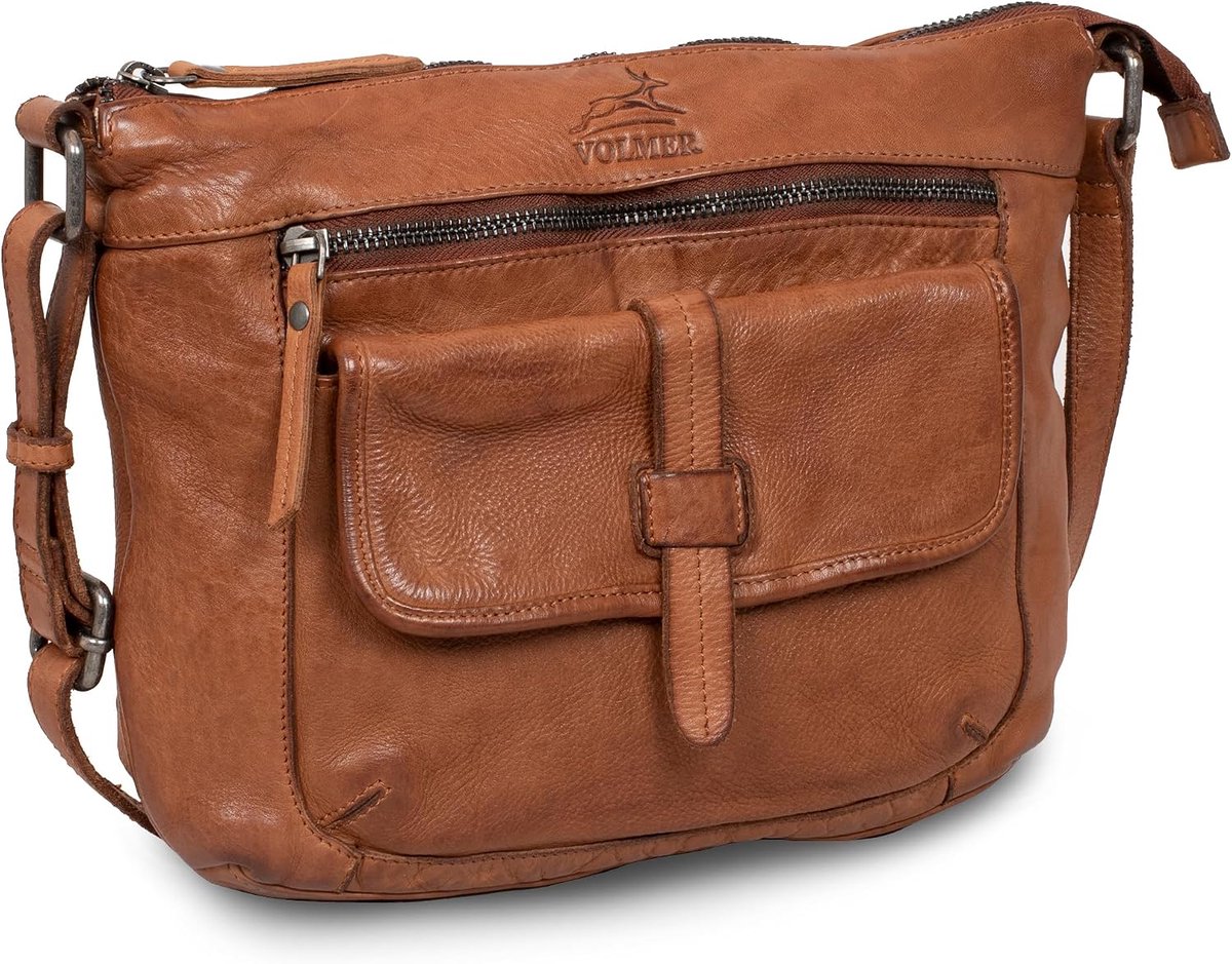 Schoudertas - Crossbody Tas van Echt Leer - Used Look - Modebewust en Veelzijdig - ShopVlot