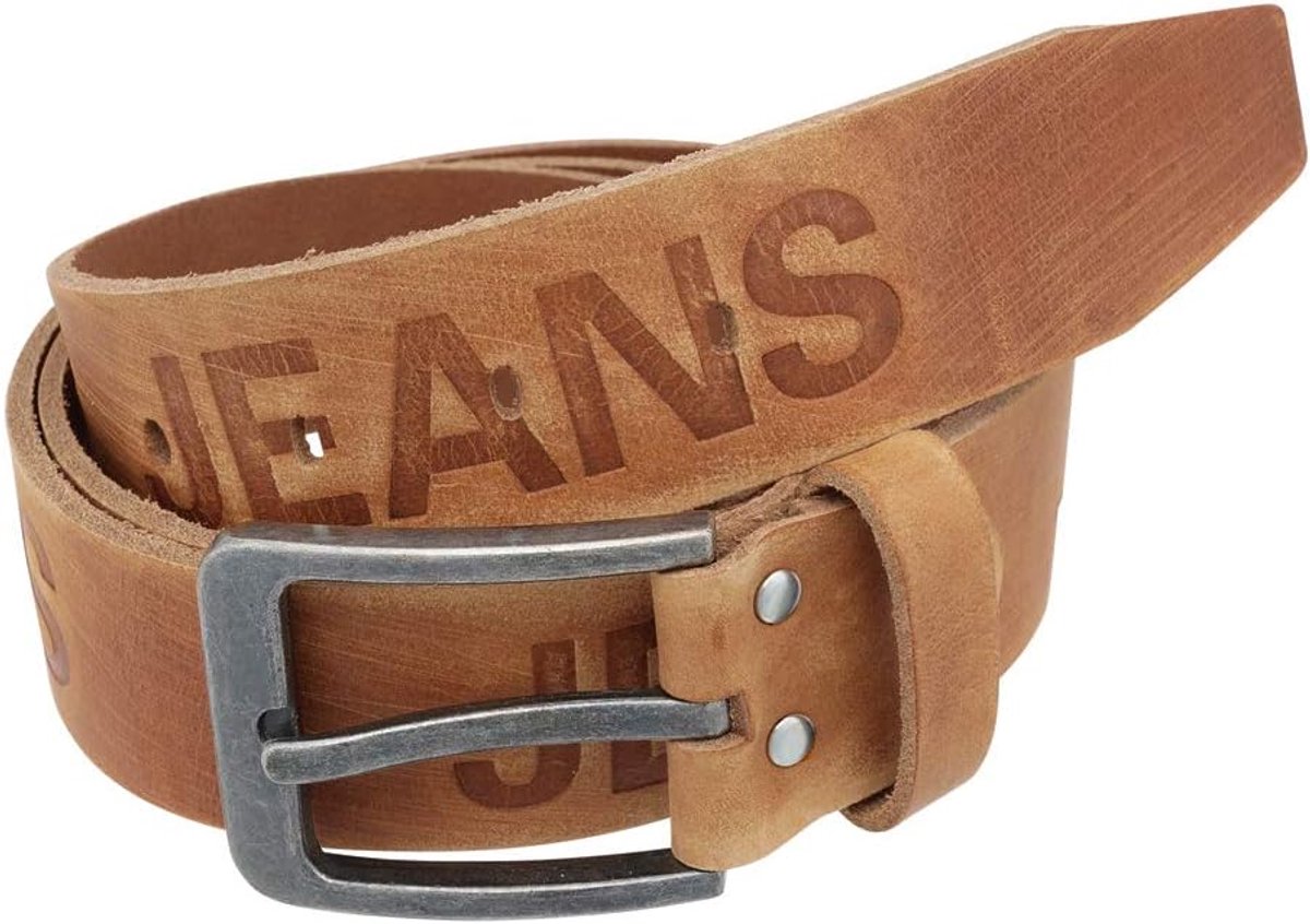 Jeansriem 38 mm - 100% Buffelleer - Zwart Bruin - Verkortbaar voor perfecte pasvorm - ShopVlot