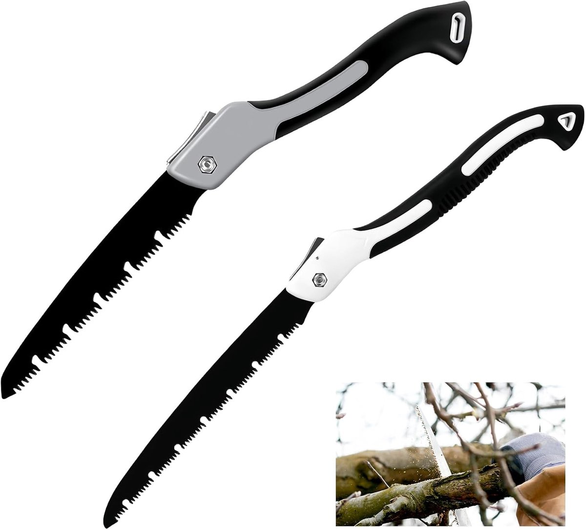 Hacksaw 2 Stuks - Multitool Zaag 210 mm, 330 mm - Teflon Coating - Veiligheidsvergrendeling voor Tuin en Hout - ShopVlot