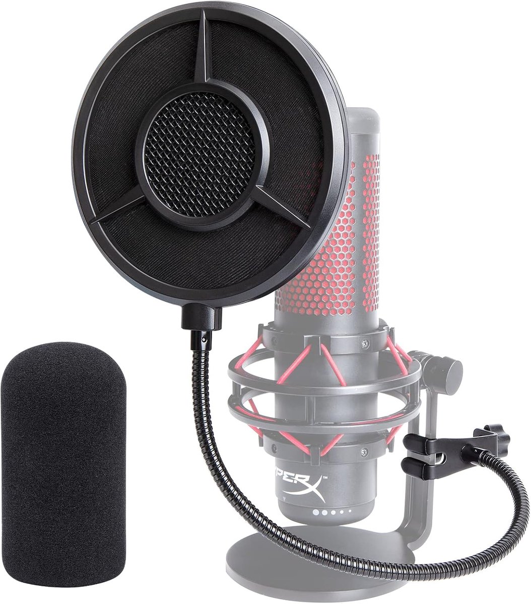 Popfilter 14 cm - 6 lagen bescherming - Geluidsisolatie tegen plosieve geluiden - Verbeter microfoonhelderheid - SnelShoppen