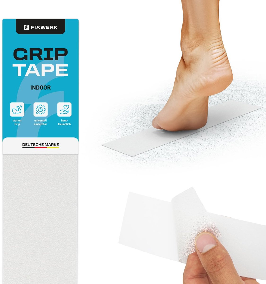 Anti-slip tape 2 in x 30 cm - transparant - zelfklevend - voorkomt uitglijden in badkamer - SnelShoppen