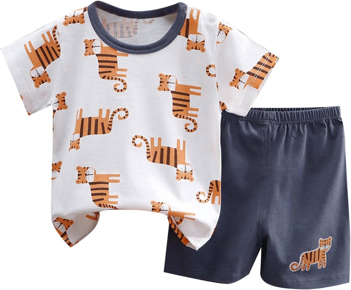 Baby kleding set maat 98 - korte mouwen - 100% katoen - comfortabel voor de zomer - SnelShoppen