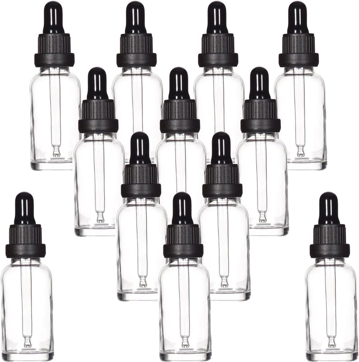 Glas Dopperfles 30ml - Transparant - Met Pipet - Ideaal voor Etherische Olie - SnelShoppen