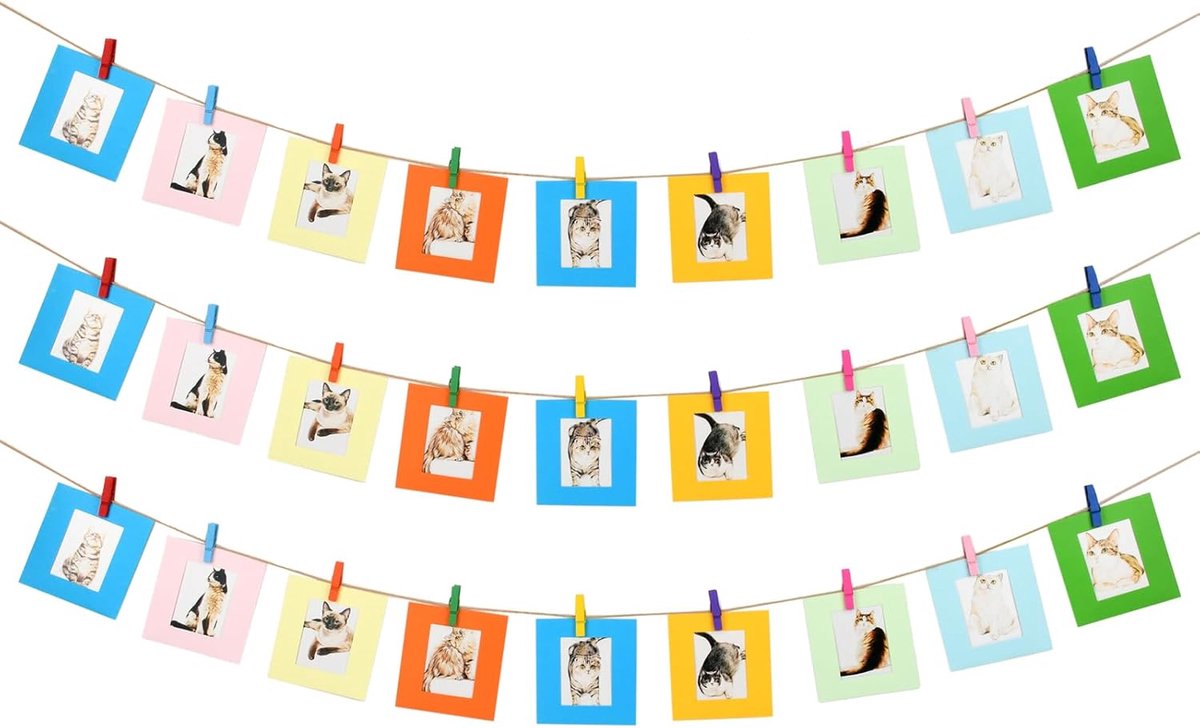 Mini Fotolijst 4x5cm - Creatieve Wanddecoratie - 30 Stuks - Geschikt voor Polaroid en Fujifilm Instax - SnelShoppen