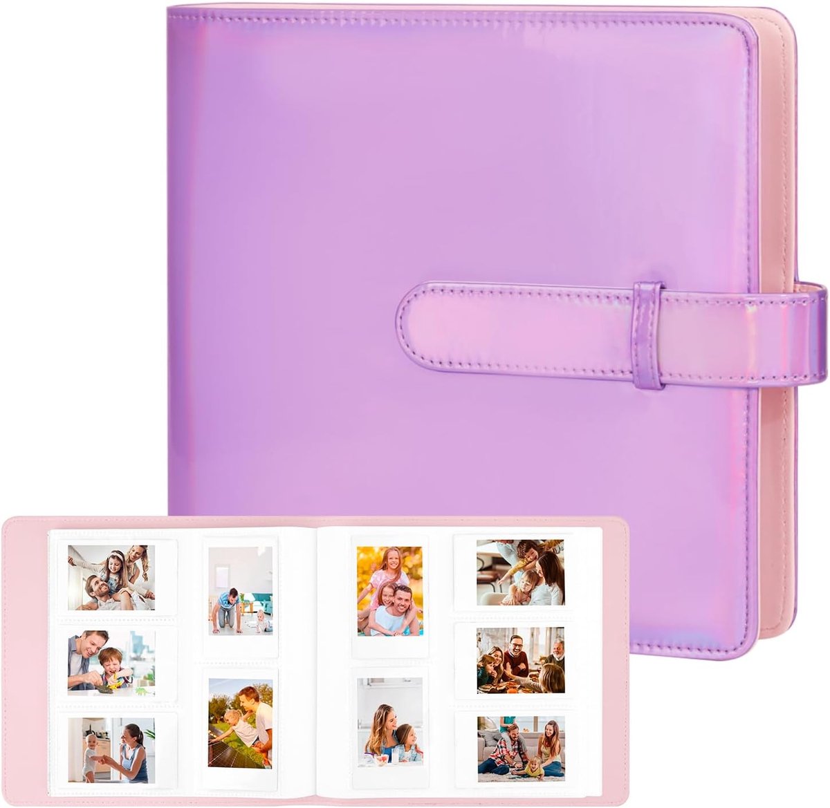 Fotoalbum voor Instax Mini - 360 Compartimenten - Magisch Paars - Georganiseerde Foto-opslag - SnelShoppen