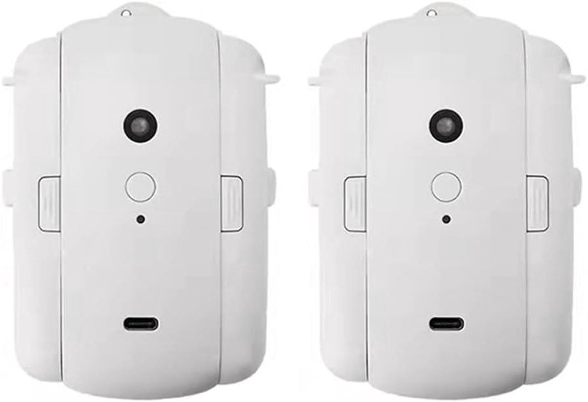 Automatische Gordijnopener - Gordijnrobot Gordijnmotor - Gordijnen Automatiseren - Met Licht- en Temperatuursensor - 2 stuks - Wit