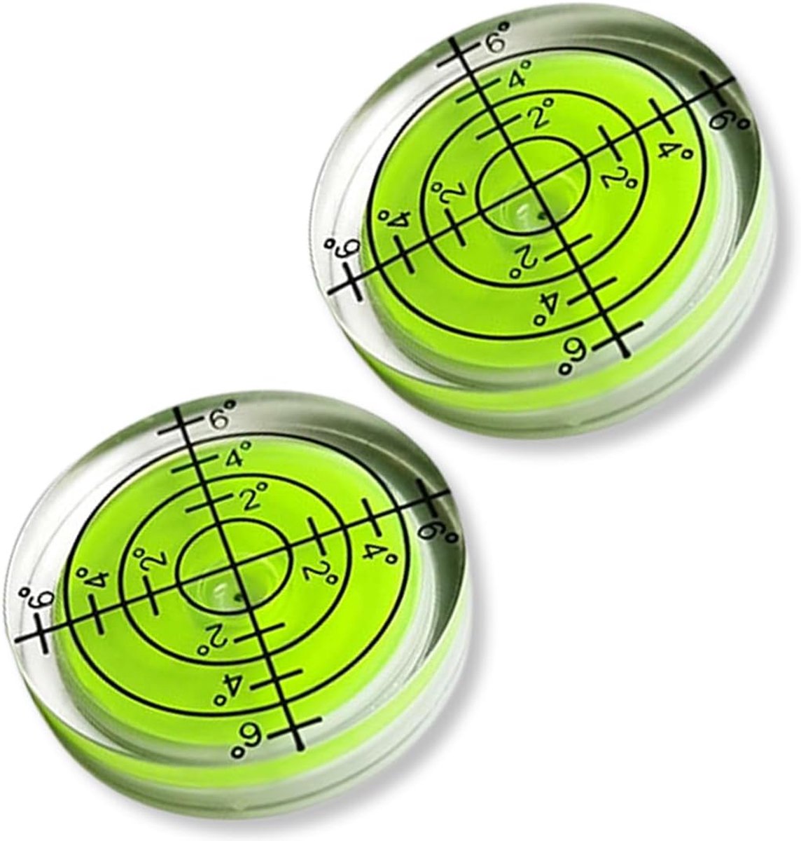 Mini waterpas set van 2 - ronde oppervlakte inclinometer - compact formaat - SnelShoppen