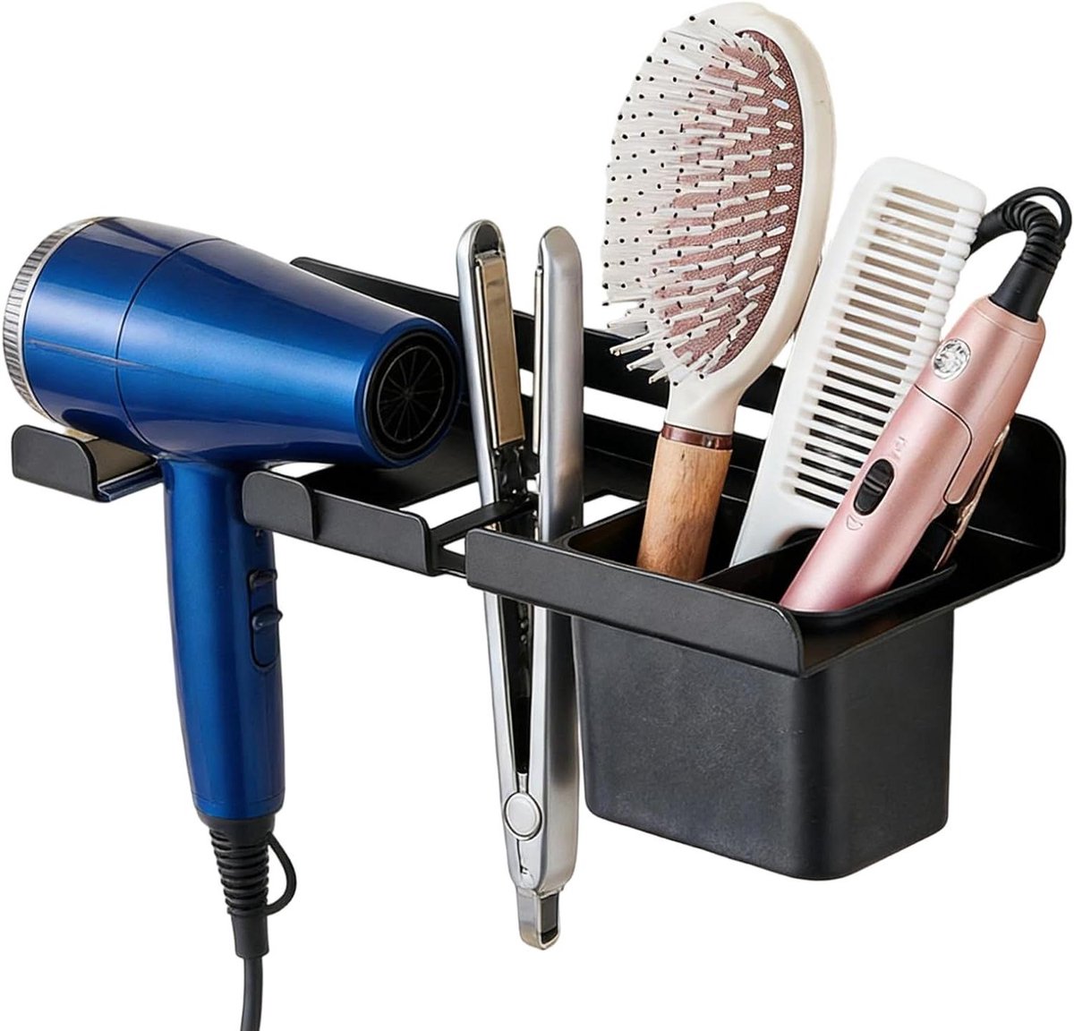 Haarstyling Organizer - Opbergrek Styling Tools - Badkamer Organiseren - Hittebestendig Siliconen - 30x11cm - Grijs