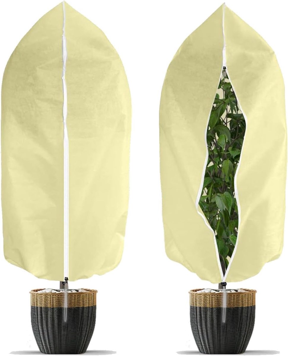 Plantbescherming winter 100 x 80 cm - Jute zak - Vorstbescherming - Ideaal voor buitenplanten - SnelShoppen
