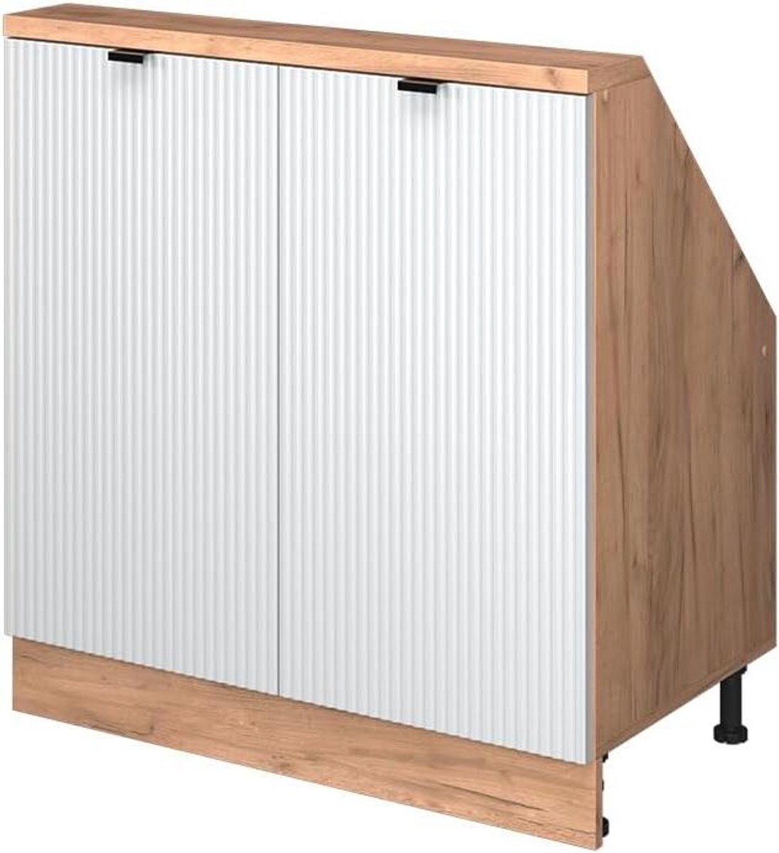Kast voor schuine wand - Zolderkast Opbergkast - Ruimte Optimaliseren - Schuine bovenkant - B80 x D46 cm