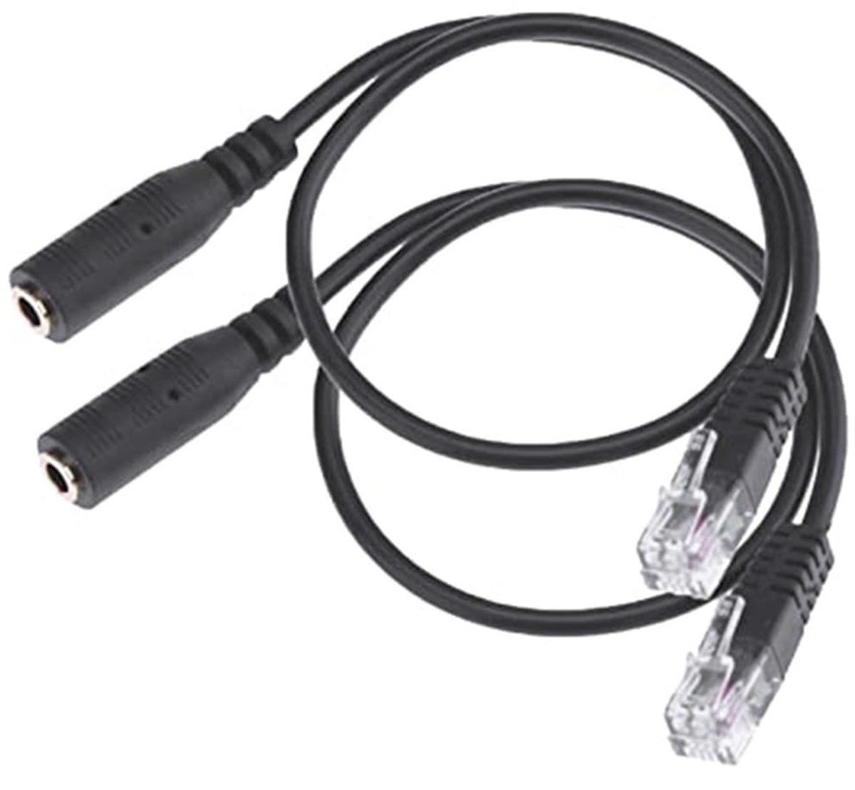 RJ9 naar 3.5mm Adapterkabel - 2-Pack - Mobiele audioverbinding - Eenvoudig te gebruiken met headset - SnelShoppen