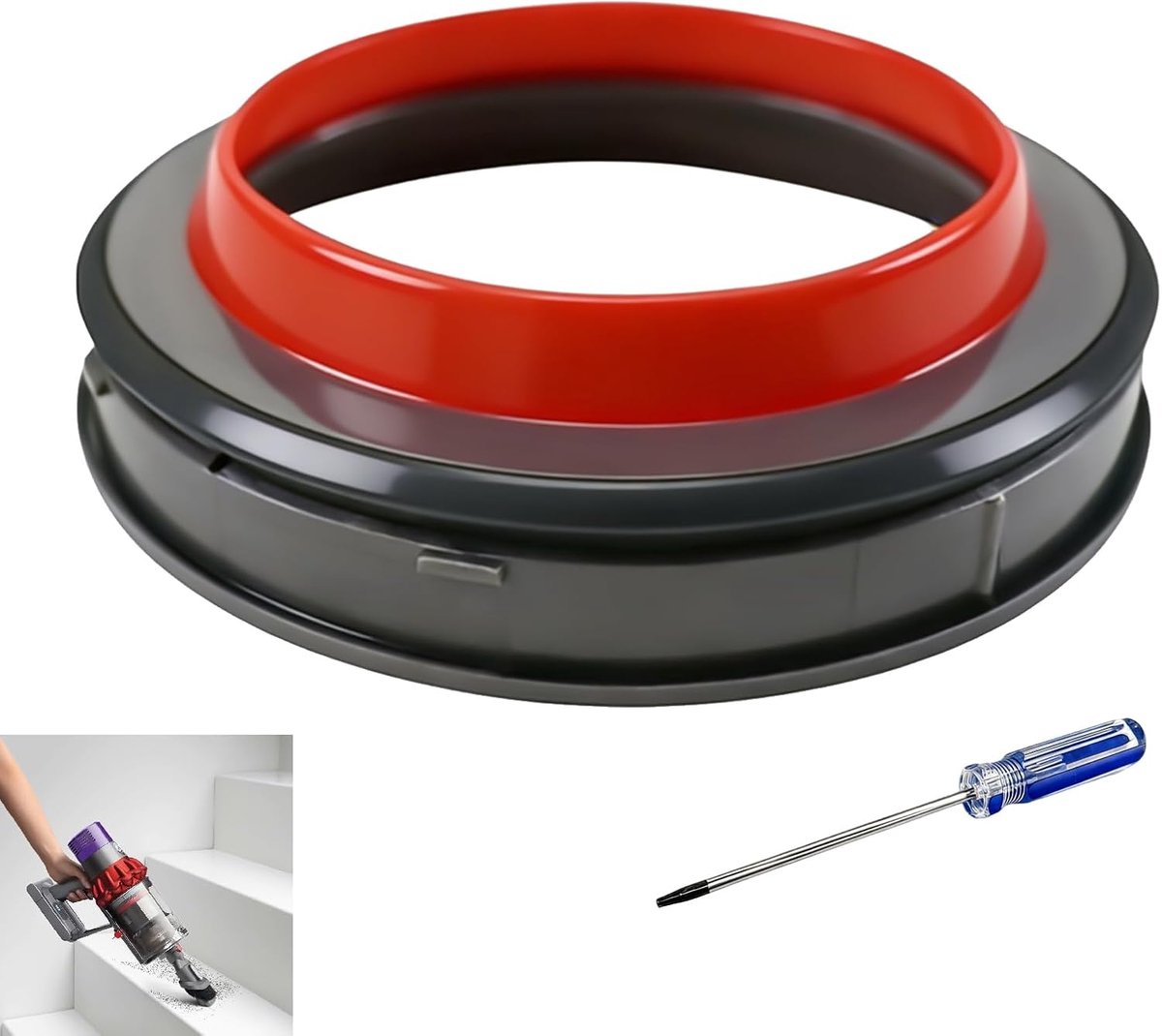 Afdichting voor Dyson V10 SV12 SV13 SV27 - rubberen afdichtring - eenvoudige installatie - optimale pasvorm - SnelShoppen