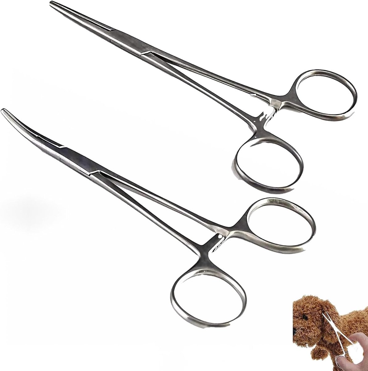 Piercing tangen set - zelfvergrendelend - premium roestvrij staal - voor precisiewerk in knutselprojecten - SnelShoppen