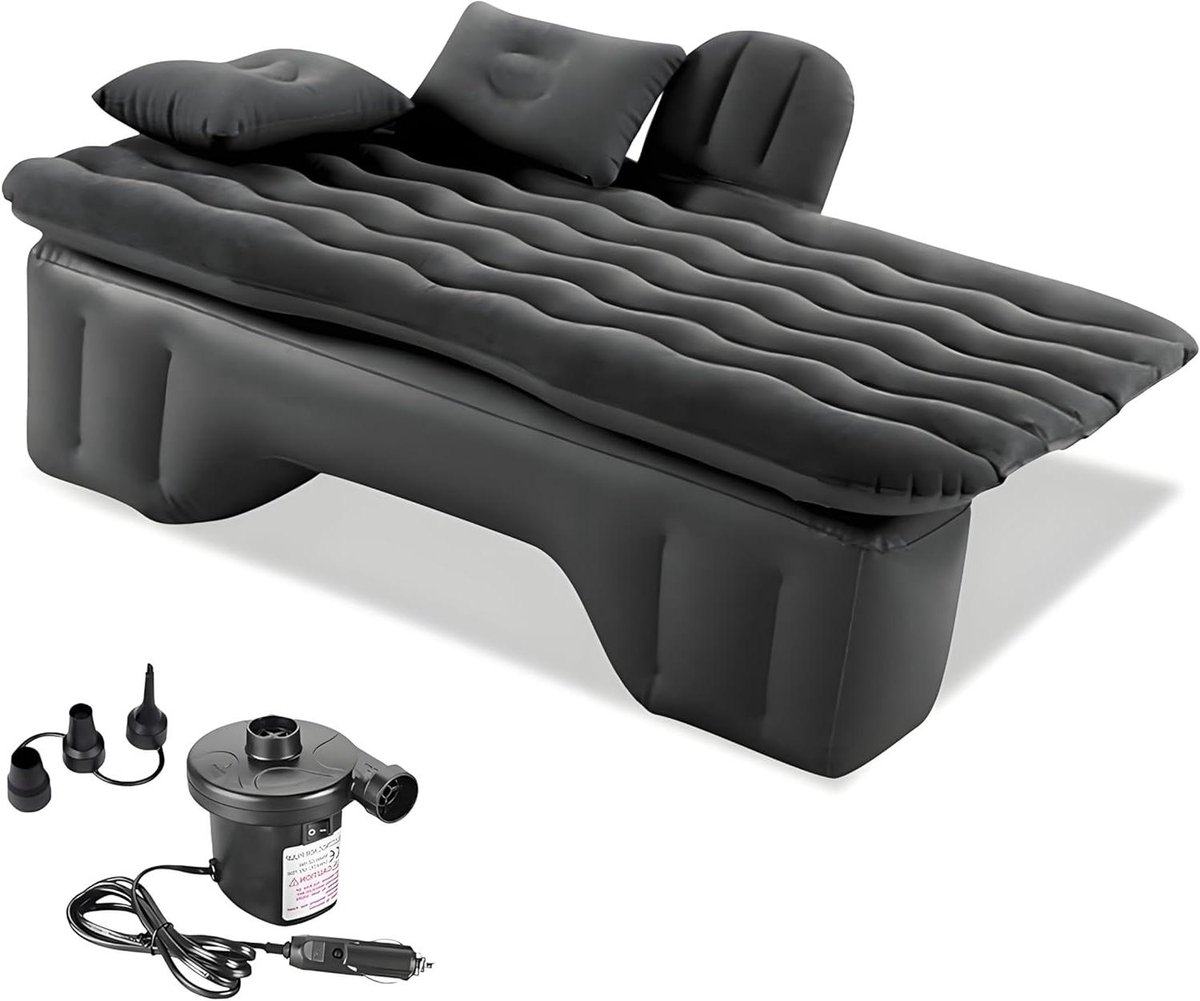 Auto Luchtbed - Opblaasbaar Bed Slaapkussen - Reizen en Kamperen - Perfecte Pasvorm Achterbank - 1800 gram - Zwart