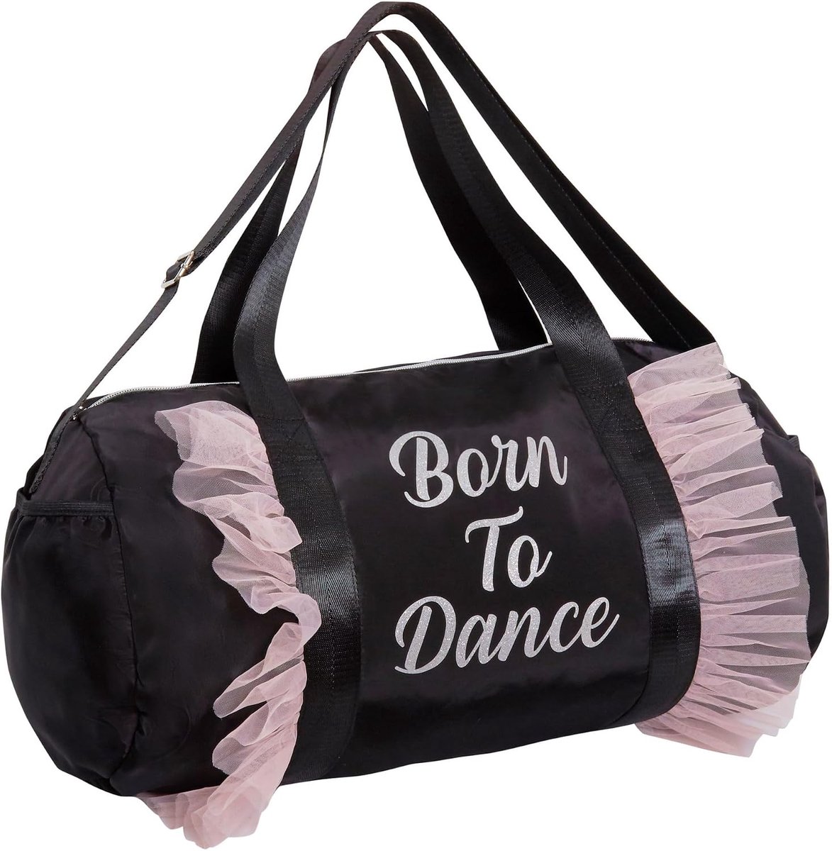 Sporttas voor meisjes - grote barrel bag - zwart - multifunctioneel - ideaal voor dans en sport - SnelShoppen