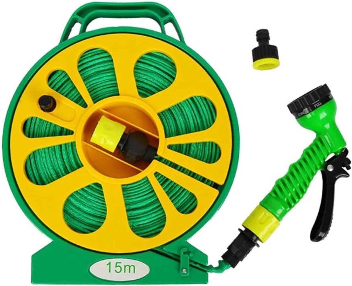 Tuinslang Kit - Uitbreidbare slang - Tuin Bewateren - Met 7 Sproeikoppen - 15 meter - Groen – foto 7