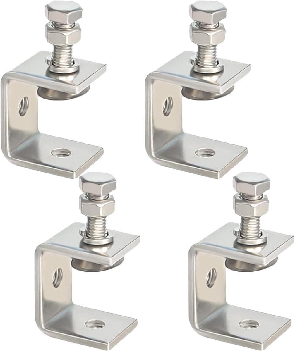 C-klemmen set 4 x 30mm - roestvrij staal - zware kwaliteit - ideaal voor houtbewerking - SnelShoppen