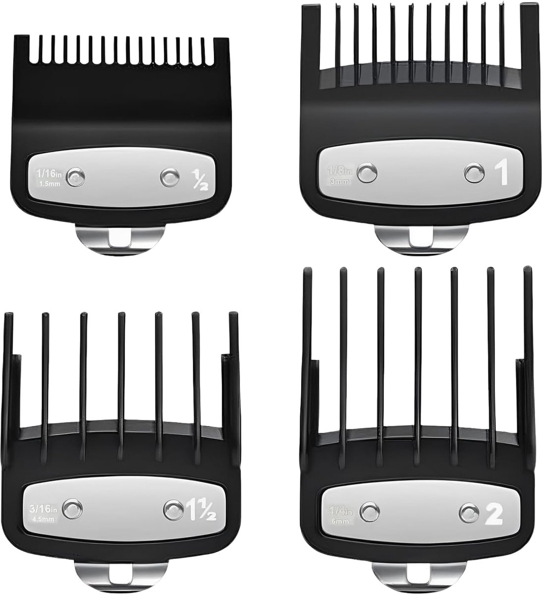 Haartrimmer Accessoires 4 Stuks - Metalen en ABS - Duurzaam en Makkelijk Schoon te Maken - SnelShoppen