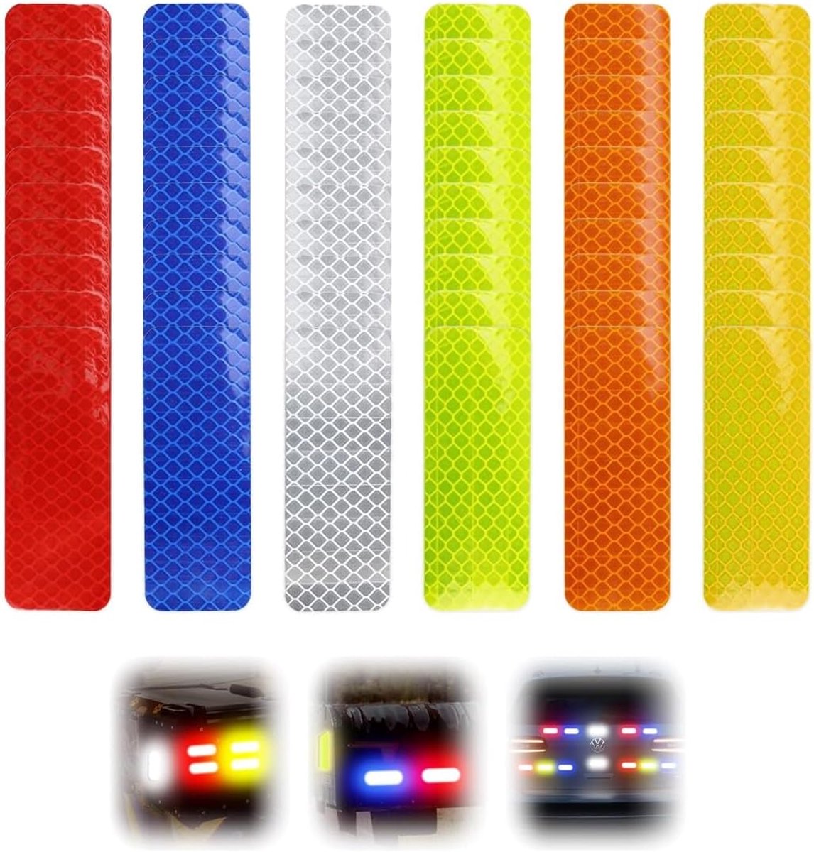 Reflectietape set van 60 stuks - Hoge kwaliteit zelfklevend - Weer- en waterbestendig - SnelShoppen