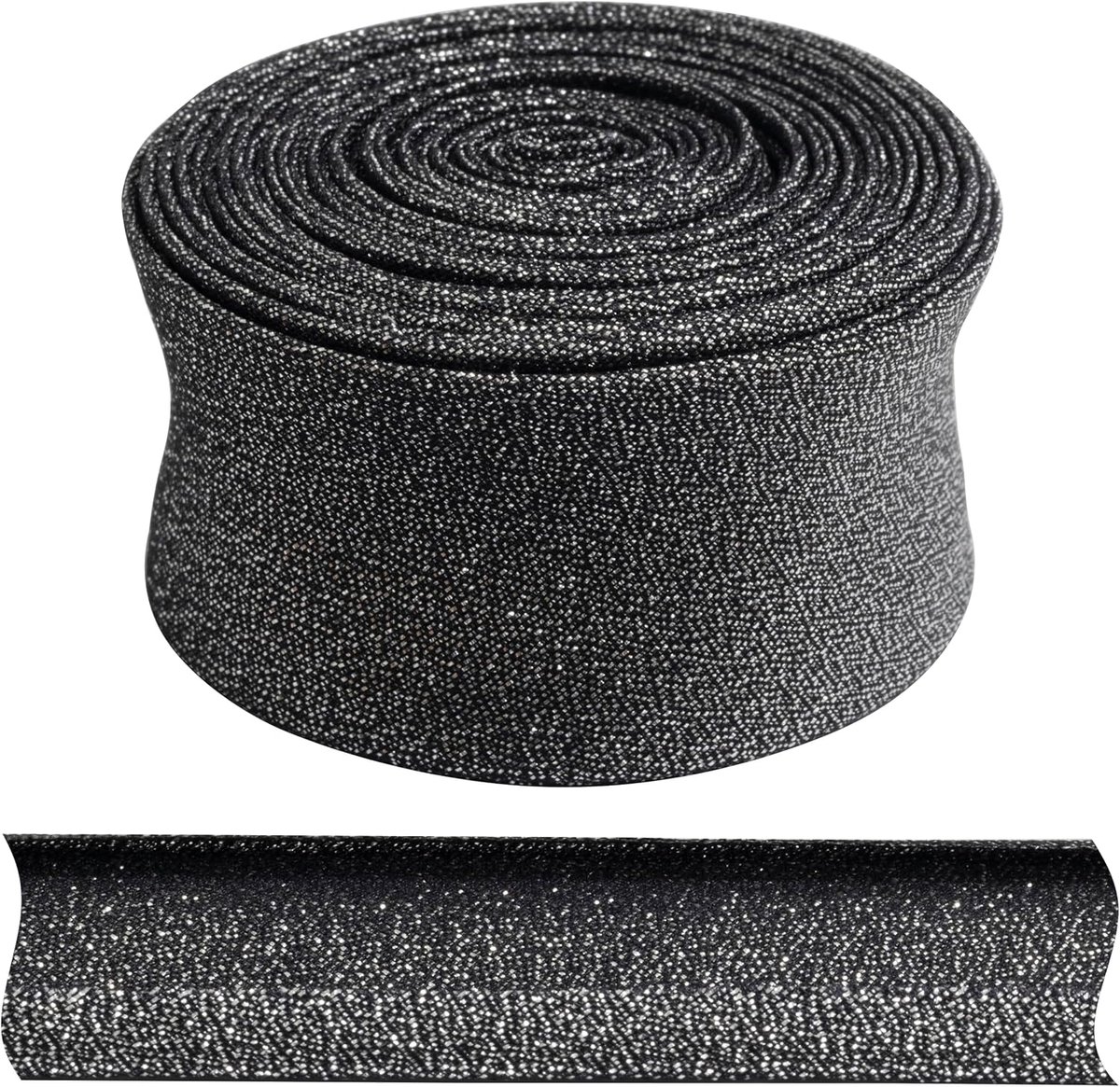 Biasband zwart 30 mm - 65% katoen, 35% polyester - 4.5 m lengte - ideaal voor kledingdecoratie - SnelShoppen